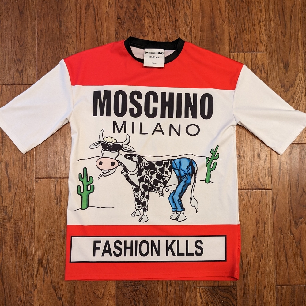 Moschino Jeremy Scott Fashion Kills T-Shirt Dress